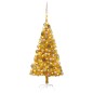 vidaXL Árbol de Navidad preiluminado con luces y bolas dorado 120 cm vidaXL Árbol de Navidad preiluminado con luces y bolas dorado 120 cm