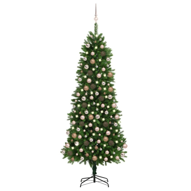 vidaXL Árbol de Navidad artificial con luces y bolas verde 240 cm vidaXL Árbol de Navidad artificial con luces y bolas verde 240 cm
