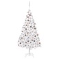 vidaXL Árbol de Navidad preiluminado con luces y bolas blanco 240 cm vidaXL Árbol de Navidad preiluminado con luces y bolas blanco 240 cm
