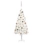 vidaXL Árbol de Navidad preiluminado con luces y bolas blanco 180 cm vidaXL Árbol de Navidad preiluminado con luces y bolas blanco 180 cm