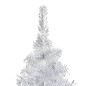 vidaXL Árbol de Navidad preiluminado con luces y bolas plateado 210 cm vidaXL Árbol de Navidad preiluminado con luces y bolas plateado 210 cm