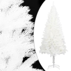 vidaXL Árbol de Navidad preiluminado con luces y bolas blanco 150 cm