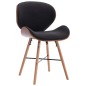 vidaXL Sillas de comedor 2 unidades tela y madera curvada gris oscuro vidaXL Sillas de comedor 2 unidades tela y madera curvada gris oscuro