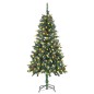vidaXL Árbol de Navidad artificial iluminado con luces y piñas 150 cm vidaXL Árbol de Navidad artificial iluminado con luces y piñas 150 cm