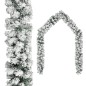 vidaXL Guirnalda navideña con LED y nieve 10 m PVC verde vidaXL Guirnalda navideña con LED y nieve 10 m PVC verde