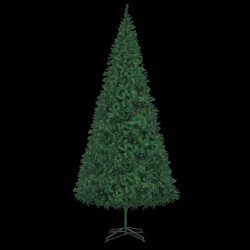 vidaXL Árbol de Navidad preiluminado con luces y bolas verde 500 cm