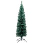 vidaXL Árbol de Navidad delgado con luces y soporte PVC verde 150 cm vidaXL Árbol de Navidad delgado con luces y soporte PVC verde 150 cm