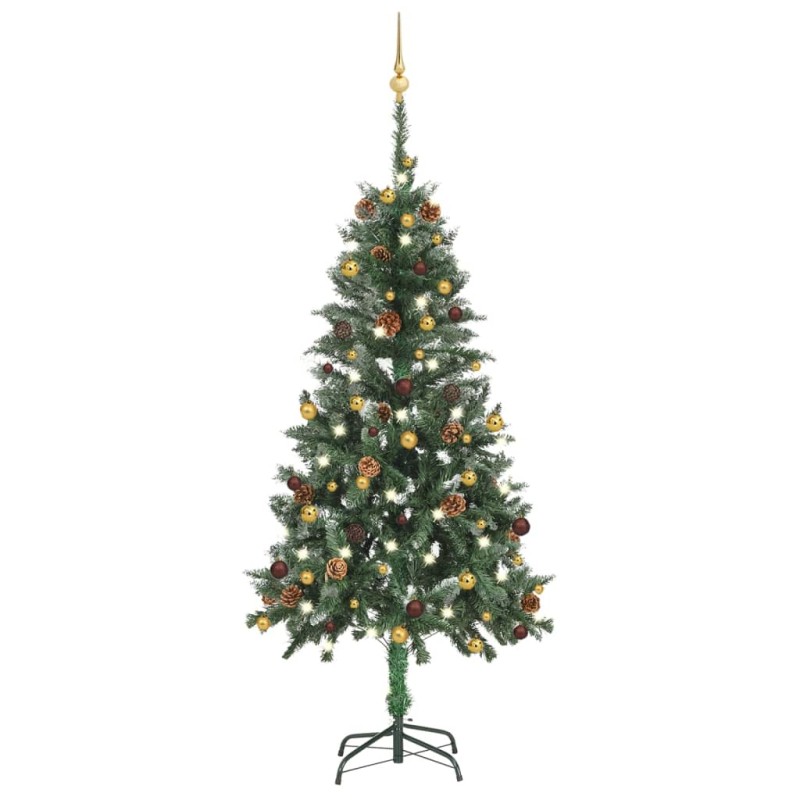 vidaXL Árbol de Navidad artificial con luces LED y bolas 150 cm vidaXL Árbol de Navidad artificial con luces LED y bolas 150 cm