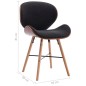vidaXL Sillas de comedor 2 unidades tela y madera curvada gris oscuro vidaXL Sillas de comedor 2 unidades tela y madera curvada gris oscuro