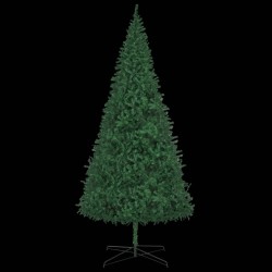 vidaXL Árbol de Navidad preiluminado con luces y bolas verde 400 cm