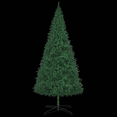 vidaXL Árbol de Navidad preiluminado con luces y bolas verde 400 cm