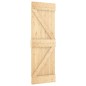 vidaXL Puerta corredera con herrajes madera maciza de pino 70x210 cm vidaXL Puerta corredera con herrajes madera maciza de pino 70x210 cm