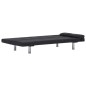 vidaXL Sofá cama con dos almohadas de poliéster gris oscuro vidaXL Sofá cama con dos almohadas de poliéster gris oscuro
