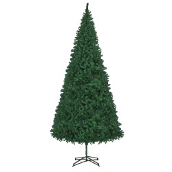 vidaXL Árbol de Navidad preiluminado con luces y bolas verde 500 cm
