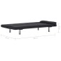 vidaXL Sofá cama con dos almohadas de poliéster gris oscuro vidaXL Sofá cama con dos almohadas de poliéster gris oscuro