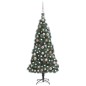 vidaXL Árbol de Navidad con LED y bolas PVC&PE verde 150 cm
