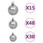 vidaXL Árbol de Navidad preiluminado con luces y bolas blanco 500 cm vidaXL Árbol de Navidad preiluminado con luces y bolas blanco 500 cm