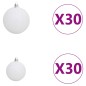 vidaXL Árbol de Navidad preiluminado con luces y bolas blanco 500 cm vidaXL Árbol de Navidad preiluminado con luces y bolas blanco 500 cm