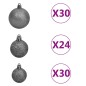vidaXL Árbol de Navidad preiluminado con luces y bolas blanco 500 cm vidaXL Árbol de Navidad preiluminado con luces y bolas blanco 500 cm