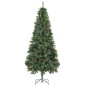 vidaXL Árbol de Navidad helado con luces, bolas y piñas 210 cm vidaXL Árbol de Navidad helado con luces, bolas y piñas 210 cm