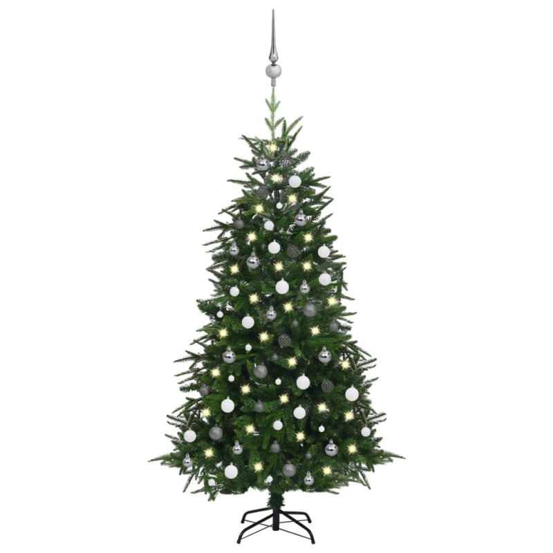 vidaXL Árbol de Navidad artificial LEDs y bolas PVC&PE verde 180 cm vidaXL Árbol de Navidad artificial LEDs y bolas PVC&PE verde 180 cm