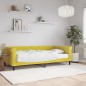 vidaXL Sofá cama con colchón terciopelo amarillo 100x200 cm vidaXL Sofá cama con colchón terciopelo amarillo 100x200 cm