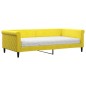 vidaXL Sofá cama con colchón terciopelo amarillo 100x200 cm vidaXL Sofá cama con colchón terciopelo amarillo 100x200 cm