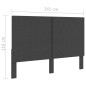vidaXL Cabecero de tela gris oscuro 140x200 cm vidaXL Cabecero de tela gris oscuro 140x200 cm