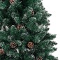 vidaXL Árbol de Navidad delgado con luces y bolas verde 210 cm vidaXL Árbol de Navidad delgado con luces y bolas verde 210 cm