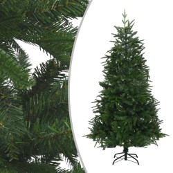 vidaXL Árbol de Navidad artificial con LED y bolas PVC PE verde 240 cm