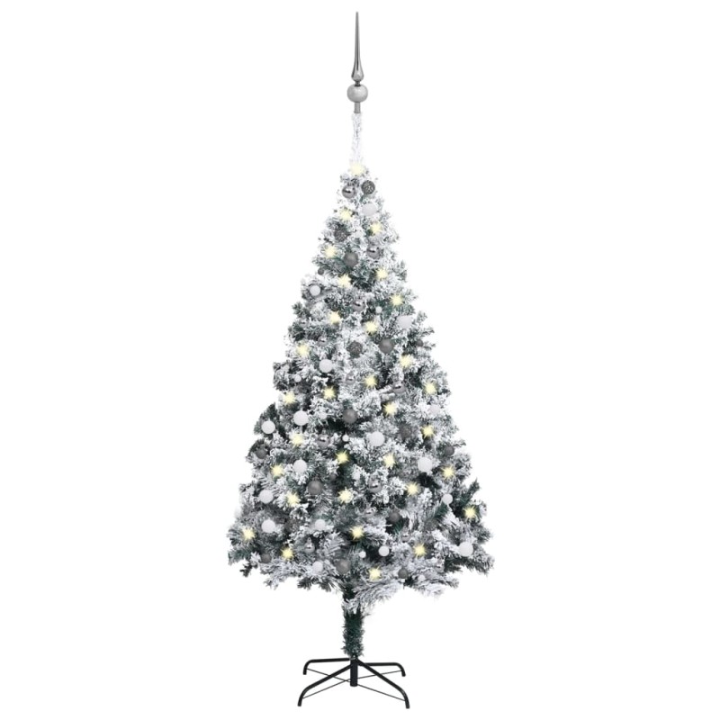 vidaXL Árbol de Navidad preiluminado con luces y bolas verde 240 cm vidaXL Árbol de Navidad preiluminado con luces y bolas verde 240 cm