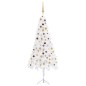 vidaXL Árbol de Navidad de esquina LED y bolas PVC blanco 240 cm vidaXL Árbol de Navidad de esquina LED y bolas PVC blanco 240 cm