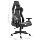 vidaXL Silla gaming giratoria PVC blanco vidaXL Silla gaming giratoria PVC blanco