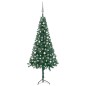 vidaXL Árbol de Navidad artificial de esquina LED y bolas verde 180 cm vidaXL Árbol de Navidad artificial de esquina LED y bolas verde 180 cm