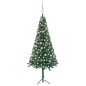 vidaXL Árbol de Navidad artificial de esquina LED y bolas verde 150 cm vidaXL Árbol de Navidad artificial de esquina LED y bolas verde 150 cm