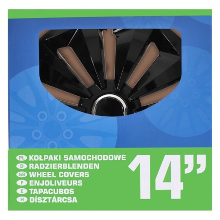 ProPlus Juego de tapacubos 4 unidades Fox negro 14"