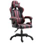 vidaXL Silla de gaming de cuero sintético color vino tinto vidaXL Silla de gaming de cuero sintético color vino tinto