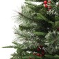 vidaXL Árbol de Navidad con luces y piñas PVC PE verde 150 cm vidaXL Árbol de Navidad con luces y piñas PVC PE verde 150 cm