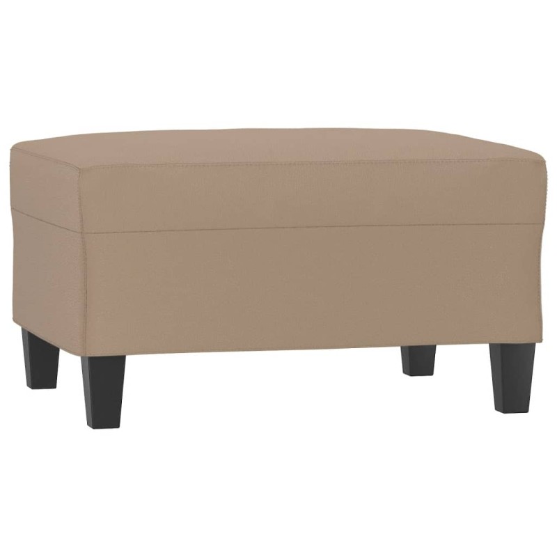 vidaXL Reposapiés de cuero sintético color capuchino 70x55x41 cm vidaXL Reposapiés de cuero sintético color capuchino 70x55x41 cm