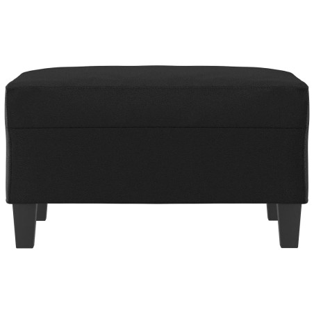 vidaXL Reposapiés de cuero sintético negro 70x55x41 cm