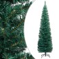 vidaXL Árbol de Navidad delgado con luces y soporte PVC verde 210 cm vidaXL Árbol de Navidad delgado con luces y soporte PVC verde 210 cm