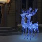 vidaXL Renos de Navidad acrílico 250 LED 2 uds azul 180 cm vidaXL Renos de Navidad acrílico 250 LED 2 uds azul 180 cm
