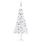 vidaXL Árbol de Navidad de esquina LED y bolas PVC blanco 210 cm vidaXL Árbol de Navidad de esquina LED y bolas PVC blanco 210 cm