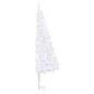 vidaXL Árbol de Navidad de esquina LED y bolas PVC blanco 210 cm vidaXL Árbol de Navidad de esquina LED y bolas PVC blanco 210 cm
