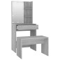 vidaXL Juego de tocador con LED madera contrachapada gris Sonoma vidaXL Juego de tocador con LED madera contrachapada gris Sonoma