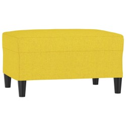 vidaXL Reposapiés de tela amarillo claro 70x55x41 cm