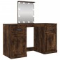 vidaXL Tocador con LED color roble ahumado 130x50x132,5 cm vidaXL Tocador con LED color roble ahumado 130x50x132,5 cm