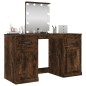 vidaXL Tocador con LED color roble ahumado 130x50x132,5 cm vidaXL Tocador con LED color roble ahumado 130x50x132,5 cm
