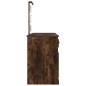 vidaXL Tocador con LED color roble ahumado 130x50x132,5 cm vidaXL Tocador con LED color roble ahumado 130x50x132,5 cm