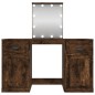 vidaXL Tocador con LED color roble ahumado 130x50x132,5 cm vidaXL Tocador con LED color roble ahumado 130x50x132,5 cm